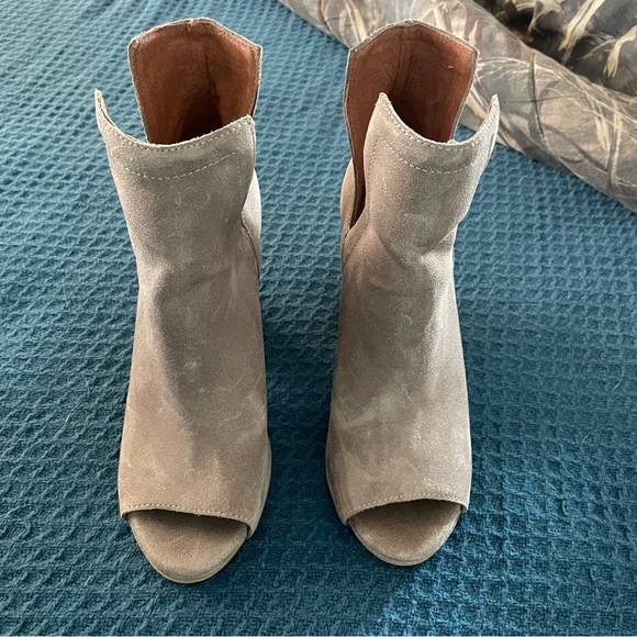 Jeffrey Campbell Suede Open Toe Booties - Picture 9 of 9